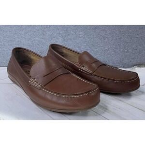 Florsheim Motor Moc Toe Penny Driver 100% Leather Loafer Men's Size 9.5 Academia